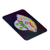 Magnet Flexible Ils viennent en paix OVNI (Côté Droit)