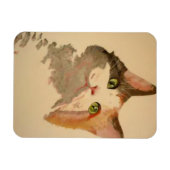 Magnet Flexible I'm All Ears: Calico Cat Portrait (Horizontal)