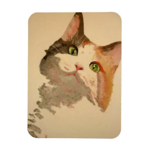 Magnet Flexible I'm All Ears: Calico Cat Portrait