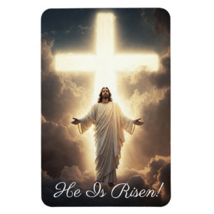Magnet Flexible Image de la Résurrection Jésus dans les Nuages Sal