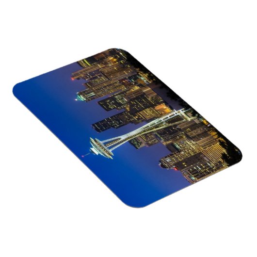 Magnet Flexible Image de Seattle Skyline le matin. (Côté Droit)