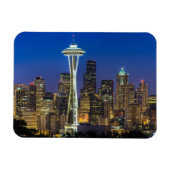 Magnet Flexible Image de Seattle Skyline le matin. (Horizontal)