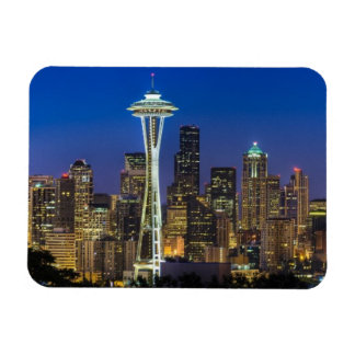 Magnet Flexible Image de Seattle Skyline le matin.
