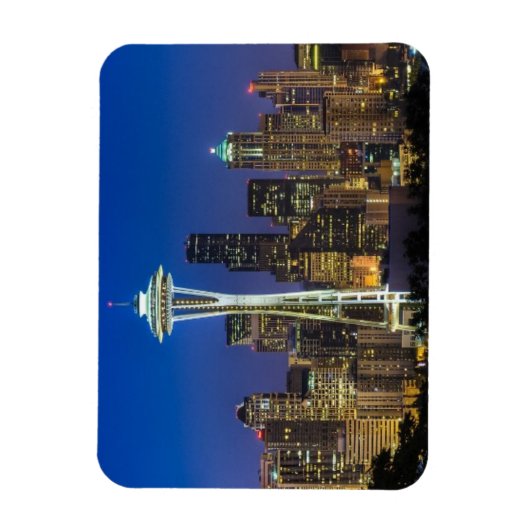 Magnet Flexible Image de Seattle Skyline le matin. (Vertical)