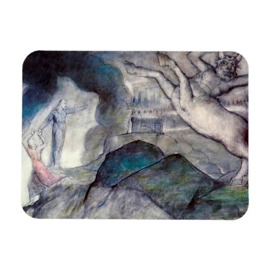 Magnet Flexible Image du Minotaure pour illustrer l'Enfer, Chant X (Horizontal)