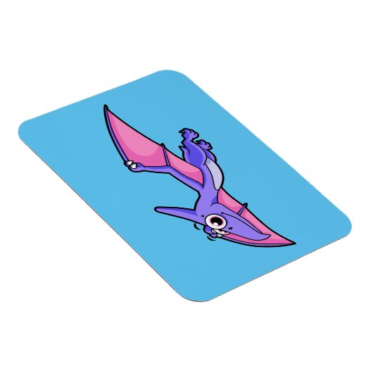 Magnet Flexible Image Mignonne D'Un Ptérodactyle Volant. (Côté Droit)