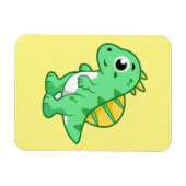 Magnet Flexible Image Mignonne D'Un Spinosaure. (Horizontal)