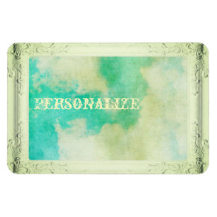 Magnet Flexible Image victorienne cadre ciel nuage turquoise crème