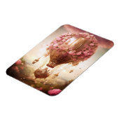 Magnet Flexible Imaginaire à air chaud ballon rose or (Côté Gauche)