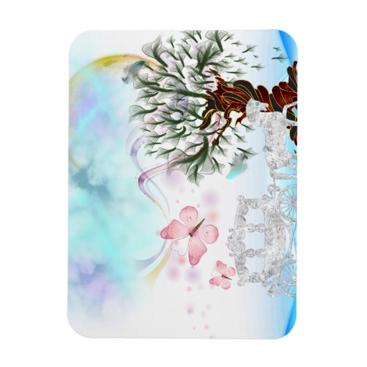 Magnet Flexible Imaginaire Crystal Horse Carriage (Vertical)