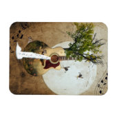 Magnet Flexible Imaginaire de guitare décoré (Horizontal)