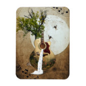 Magnet Flexible Imaginaire de guitare décoré (Vertical)