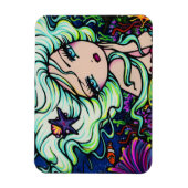 Magnet Flexible imaginaire de sirène tropicale "Nelli" Art Hannah (Vertical)