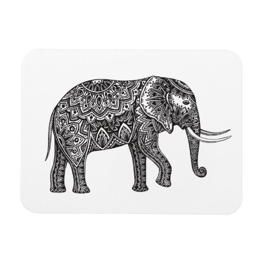 Magnet Flexible Imaginaire Eléphant Doodle (Horizontal)
