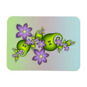 Magnet Flexible Imaginaire Floral Fleurs Lilac Formes vertes Fract (Horizontal)