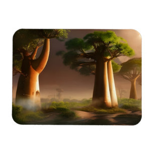 Magnet Flexible Imaginaire forestier du baobab à Madagascar