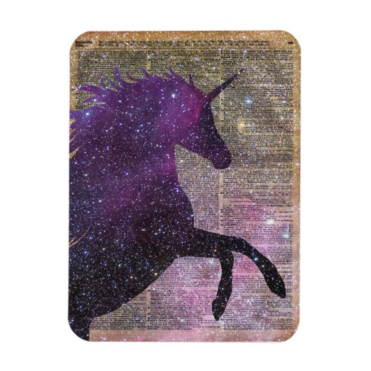 Magnet Flexible Imaginaire Unicorne dans l'espace (Vertical)