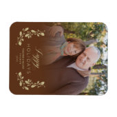 Magnet Flexible Imán Brown Whimsical Script Citation Photo Noël (Horizontal)