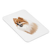 Magnet Flexible Imán nevera perro pomerania (Côté Droit)