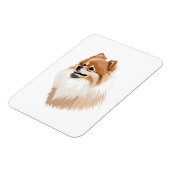 Magnet Flexible Imán nevera perro pomerania (Côté Gauche)