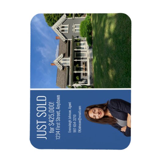 Magnet Flexible Immobilier Direct Mail Modern Blue (Vertical)
