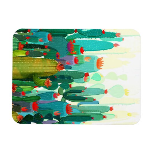 Magnet Flexible Impression Cactus | Beaucoup De Cactus (Horizontal)