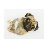 Magnet Flexible Impression carlin face | Chien de Carlin mignon (Horizontal)