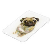 Magnet Flexible Impression carlin face | Chien de Carlin mignon (Côté Gauche)