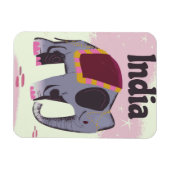 Magnet Flexible Impression d'affiche de voyage d'Indian Elephant. (Horizontal)
