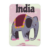 Magnet Flexible Impression d'affiche de voyage d'Indian Elephant. (Vertical)