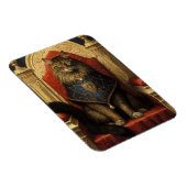 Magnet Flexible Impression d'art du trône de chat Maine Coon noble (Côté Droit)