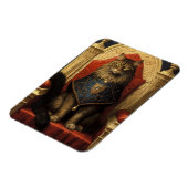 Magnet Flexible Impression d'art du trône de chat Maine Coon noble (Côté Gauche)