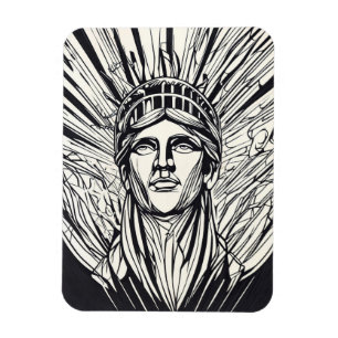 Magnet Flexible Impression d'art en ligne moderne de la Statue de