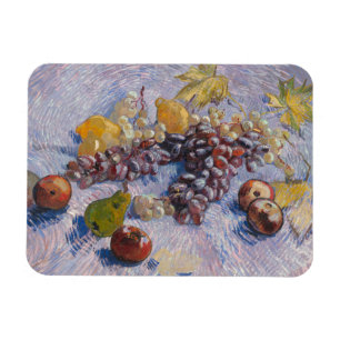 Magnet Flexible Impression de Gogh Raisins et Pommes Nature Morte