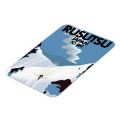 Magnet Flexible Impression de ski de Rusutsu au Japon (Côté Gauche)