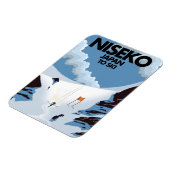 Magnet Flexible Impression de ski Niseko Japon (Côté Gauche)