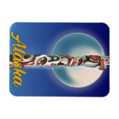 Magnet Flexible Impression de voyage sur le totem d'Alaska (Horizontal)