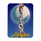 Magnet Flexible Impression de voyage sur le totem d'Alaska (Vertical)