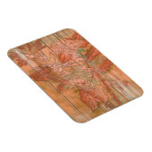 Magnet Flexible Impression florale orange moderne sur Arrière - pl (Côté Droit)