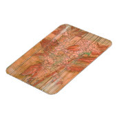 Magnet Flexible Impression florale orange moderne sur Arrière - pl (Côté Gauche)