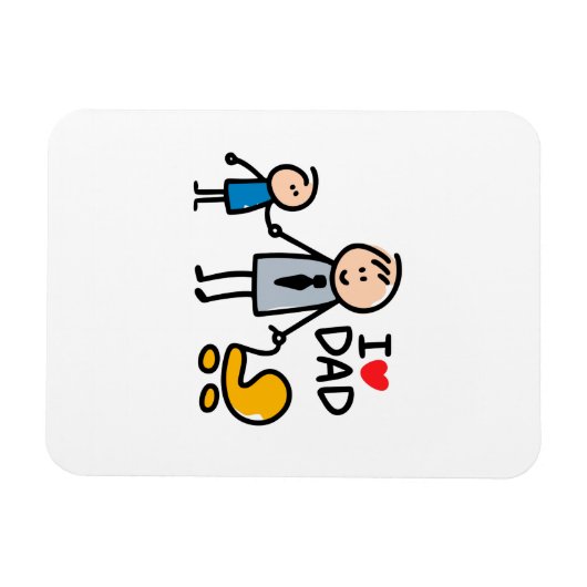 Magnet Flexible Impression Love Daddy (Horizontal)
