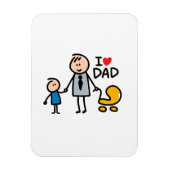 Magnet Flexible Impression Love Daddy (Vertical)