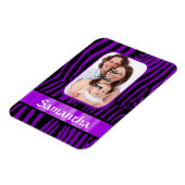 Magnet Flexible Impression zèbre violet (Côté Gauche)