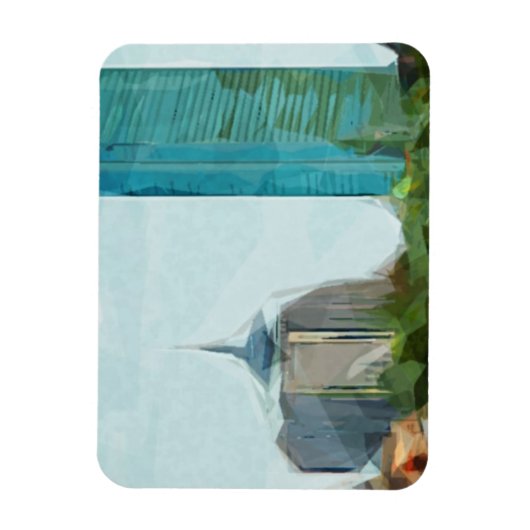 Magnet Flexible Impressionnisme Abstrait de Boston Skyline (Vertical)