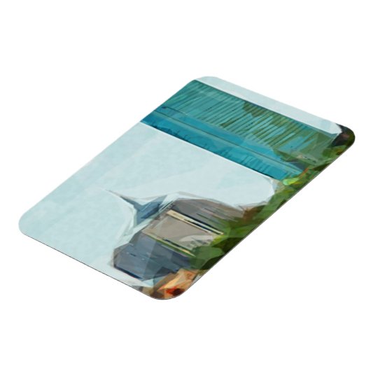 Magnet Flexible Impressionnisme Abstrait de Boston Skyline (Côté Gauche)