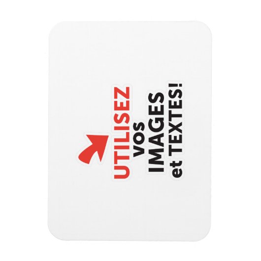 Magnet Flexible Imprimer vos conceptions en ligne en français (Vertical)