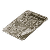 Magnet Flexible Imprimerie médiévale allemande (gravure) (Côté Gauche)