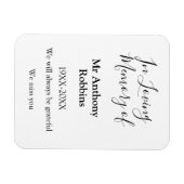 Magnet Flexible In Love souvenir du nom funéraire conservation de (Horizontal)