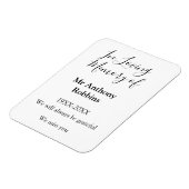 Magnet Flexible In Love souvenir du nom funéraire conservation de (Côté Gauche)