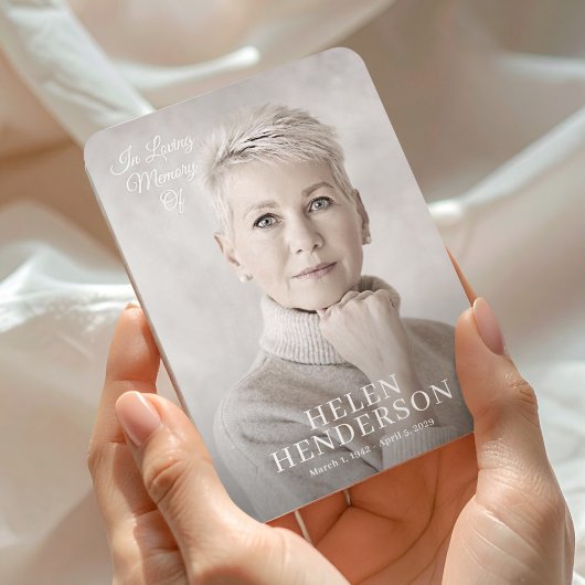 Magnet Flexible In Loving Memory, Photo Memorial Keepsake Custom